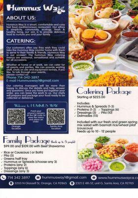 Catering Menu