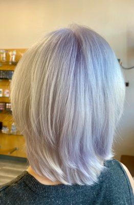 Professional hair color in downtown Walnut Creek, California.