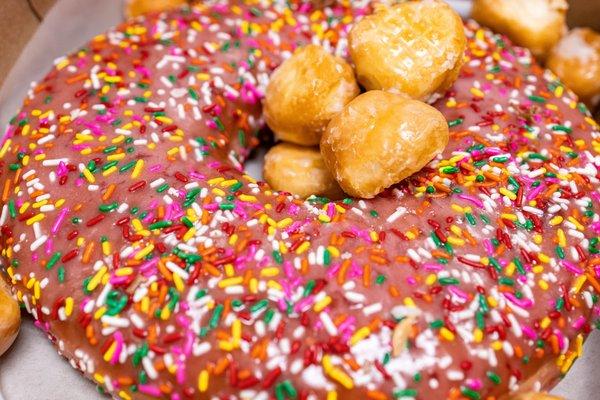 Strawberry Donut Cake ($10)