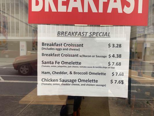 Breakfast specials