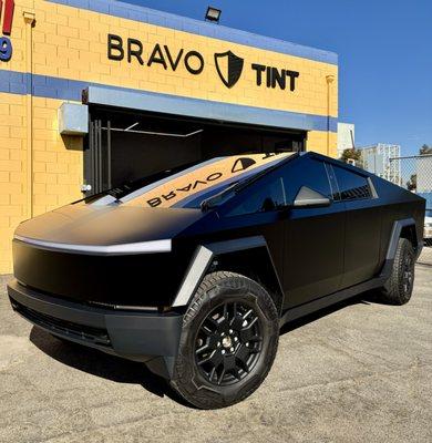 Tesla CyberBeast Llumar IRX 05 all around, IRX 05 on the roof, IRX 35 on the windshield. 

Wrapped with STEK DYNOblack Matte PPF