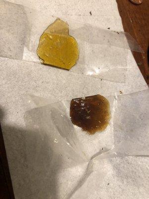 There wax and carts are all old left side is from another dispo right side is harvest