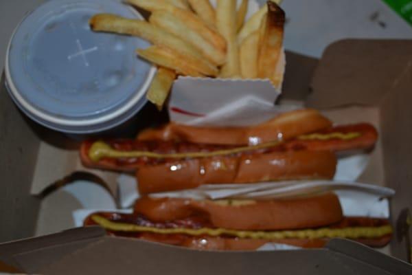 2 Hot Dogs, Fries, and Soda