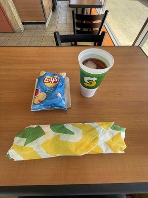 Sweet Onion Chicken Teriyaki Footlong, Medium Fountain Beverage, and LAY-S- Classic