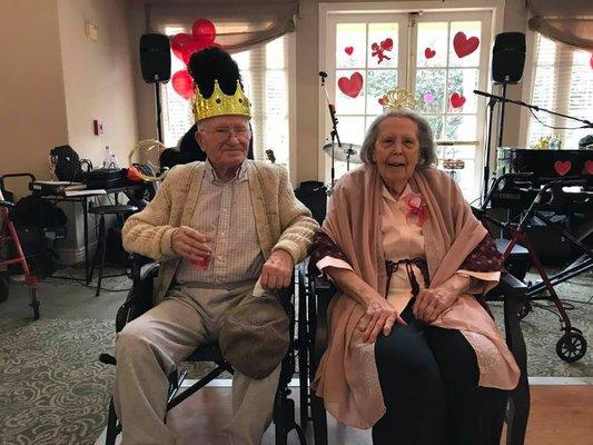 Feb 14 2019 My Mother crowned Prom Queen at the Aegis Valentines Prom Party Brilliant idea for an event.  My husband and I loved it!