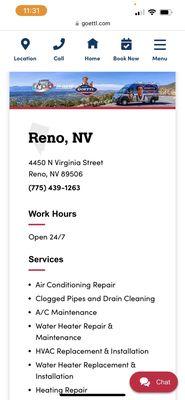 Goettl Air Conditioning and Plumbing Reno