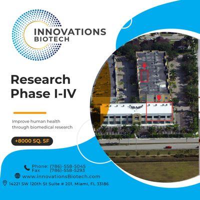 Innovations Biotech research bulding  drone photo