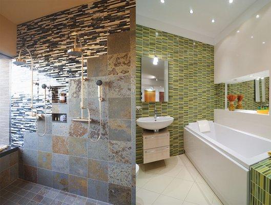 Both options are a bit extreme, but they could make sense in the right house. Which  bathroom do you prefer?