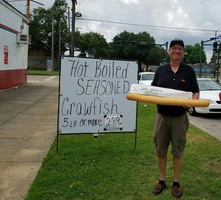 That's a massively long loaf of bread.