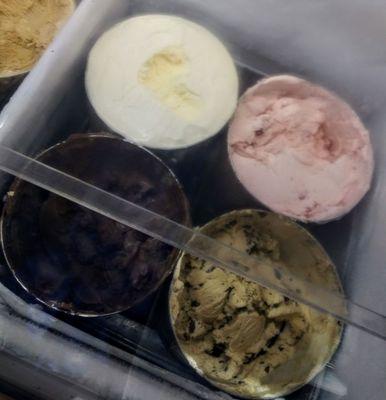 Bottom right hand corner the flavor Elevens Heaven with chocolate covered waffle cone pieces