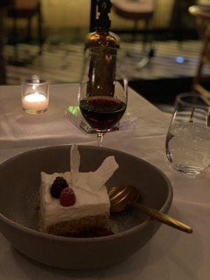 Wine Wednesday tres leches with port pairing