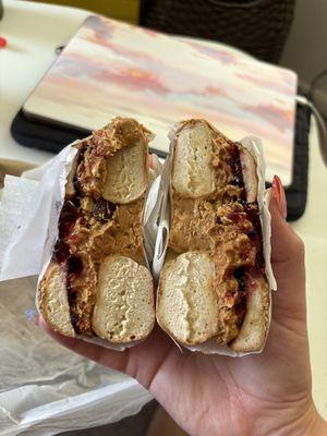 old fashioned with pb&j and granola