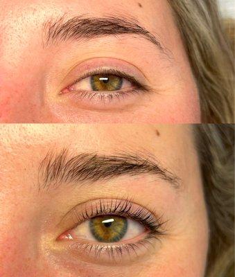 Lash lift and tint