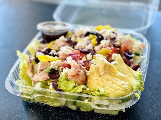 Mediterranean Grilled Chicken Salad.