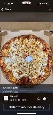 15" Cheese Pizza