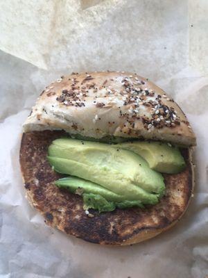 Toasted bagel with Avocado