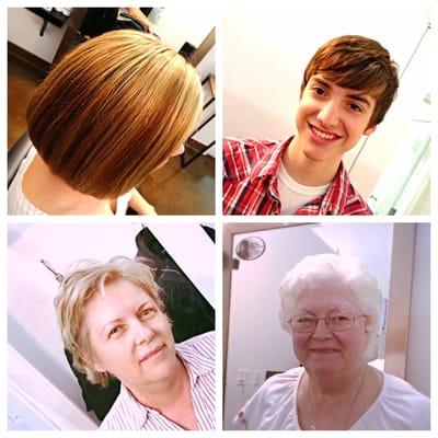 All different ages, styles, and hair! Susan @ Studio H 865-216-1712 www.studioswestsalon.com