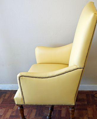 Leather Chair Upholster with decorative nails