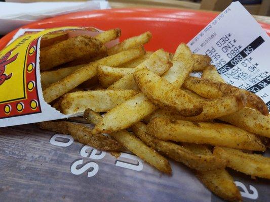 Hot, fresh, overflowing Bo's fries are the best!