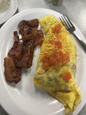 Western Omelette and Bacon (3)bacon