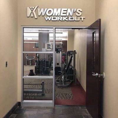 Women's Only Workout Area.