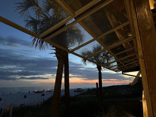 View from the patio table.