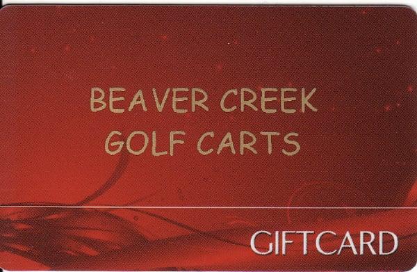 Beaver Golf Cart Gift Card