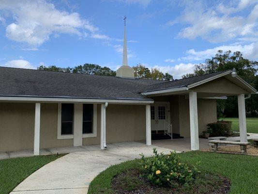 Front approach to the chapel entrance