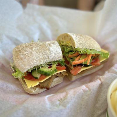 Butcher's Son vegan tofurkey sandwich, so good instagram: jax.vegan.eats