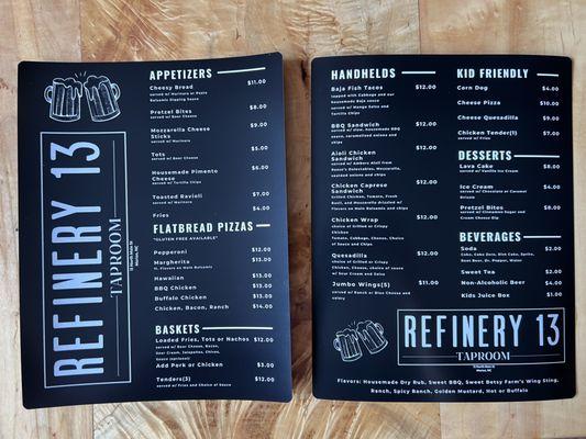 Our menu!