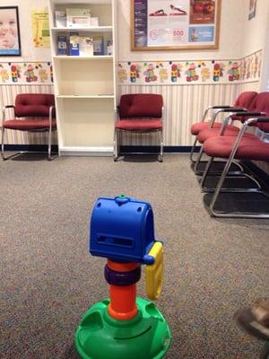 Boring waiting room; not very kid friendly.