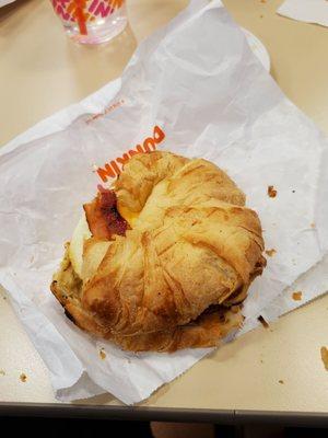 Bacon egg and cheese croissant