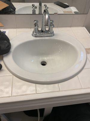 New sink and faucet install