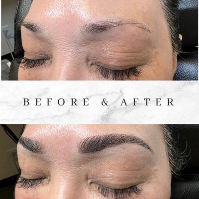 Lamination, Tint  and Our Btx filler will give you a fluffy thicker brow instantly