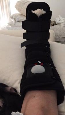 My new boot. Courtesy of Dr Wood!