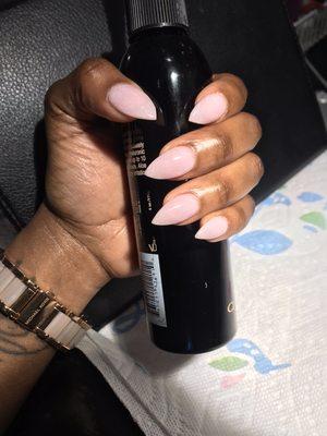 SNS Dipping Powder with stiletto Shaped nails by David