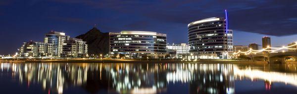 Tempe skyline at night - Lucid Leverage