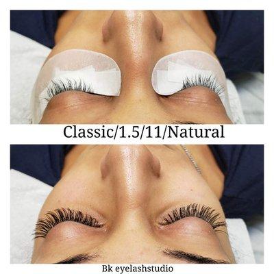 Classic eyelash extension