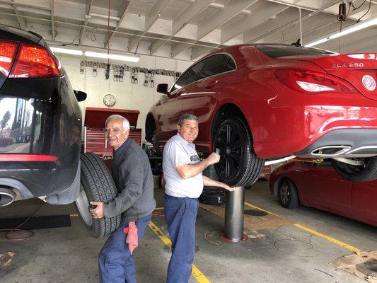 My red baby taken cared by Roger and Chris' work car... thank you