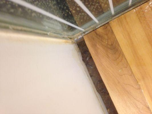 Racquetball courts: gaps in flooring.