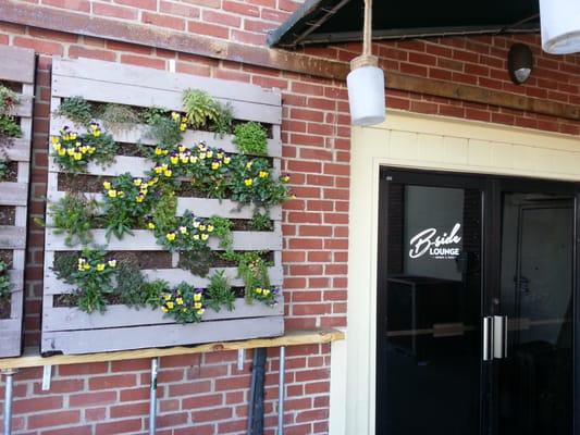 Entryway with wall garden