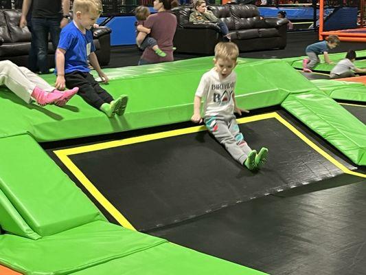 Open trampoline area