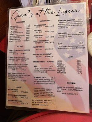 Menu 2 of 2