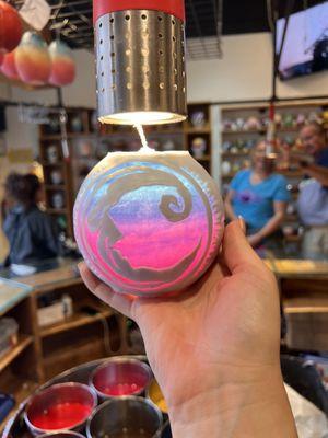 Colorful moon candle