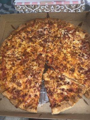 16" cheese and bacon pizza  from Waterloo