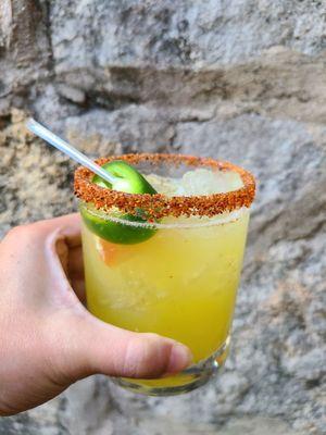 Spicy pineapple mezcalrita