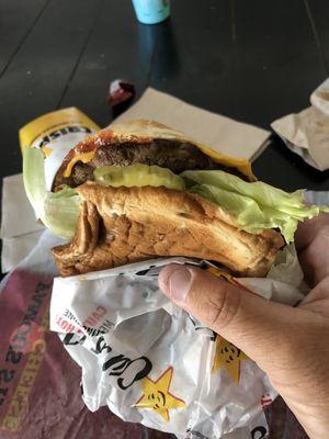 Flattened #1 burger,  very poor quality