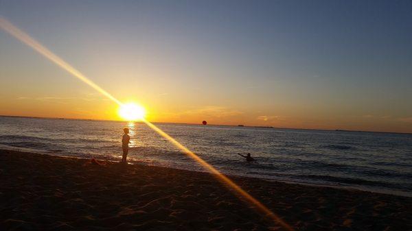 Beautiful sunset on the beach!