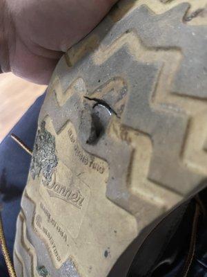 Steel reinforcement breaking through bottom sole