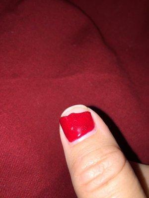 This nail lasted two days before cracking off.